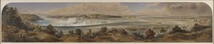 Niagara Şelalelerinin Yukarıdan Geniş Görünümü, 1865 dolayları (kağıt üzerinde wc) by Washington F. Friend